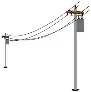 A power lines on a pole

AI-generated content may be incorrect.
